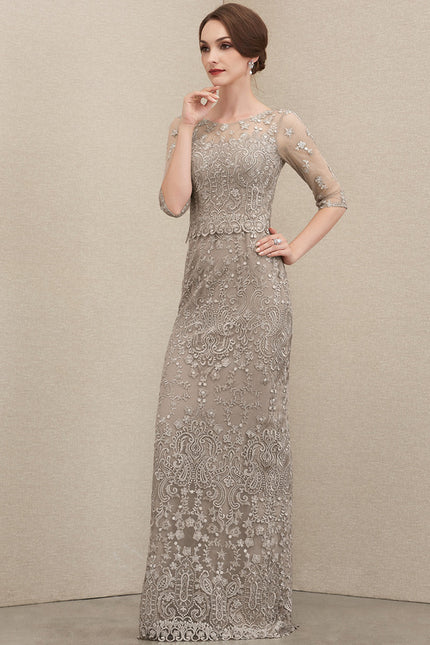 Robe Fourreau Grise Éclatante - gallery 6