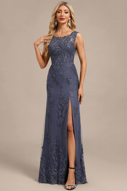 Robe Fourreau Longue Élégante Brodée - gallery 6