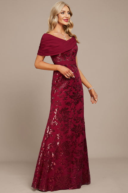 Robe Fourreau Bordeaux Glamour - gallery 5