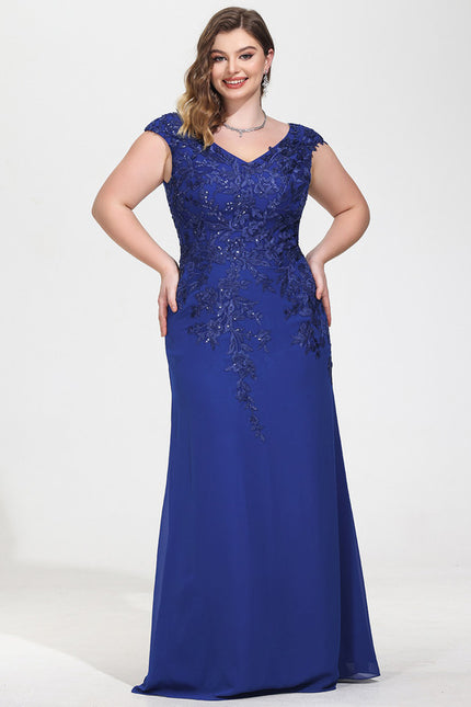 Robe Fourreau Soirée Marine Scintillante - gallery 7