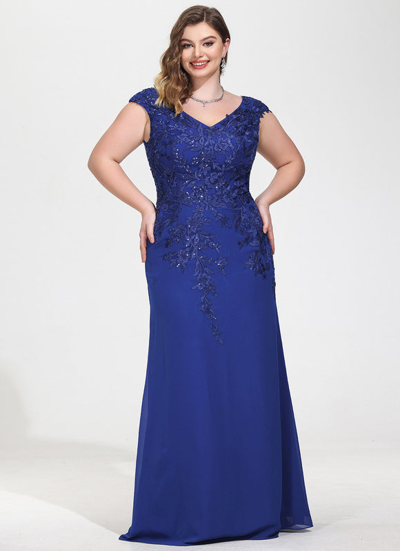 Robe Fourreau Soirée Marine Scintillante - gallery 7