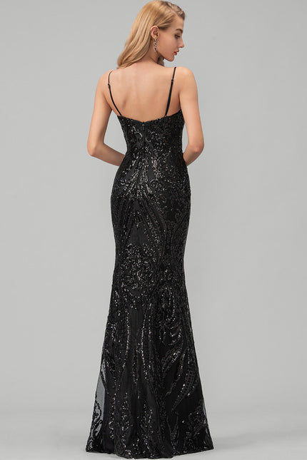 Robe Fourreau Noire Glamour - gallery 1