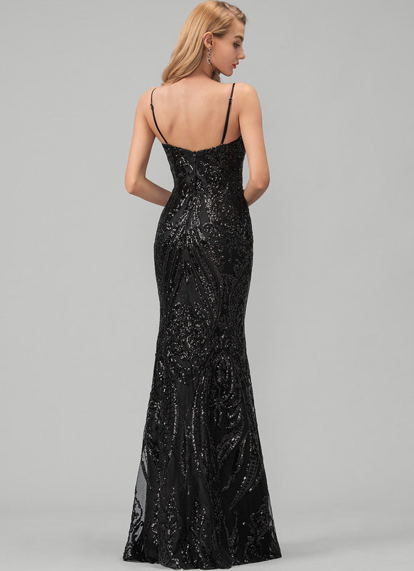 Robe Fourreau Noire Glamour - gallery 1