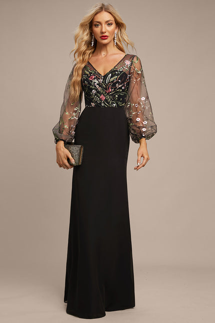 Robe Fourreau Florale Transparente