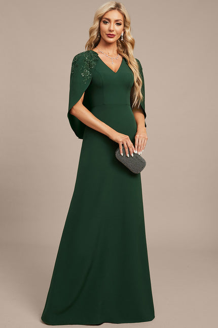 Robe Fourreau Longue Émeraude - gallery 5