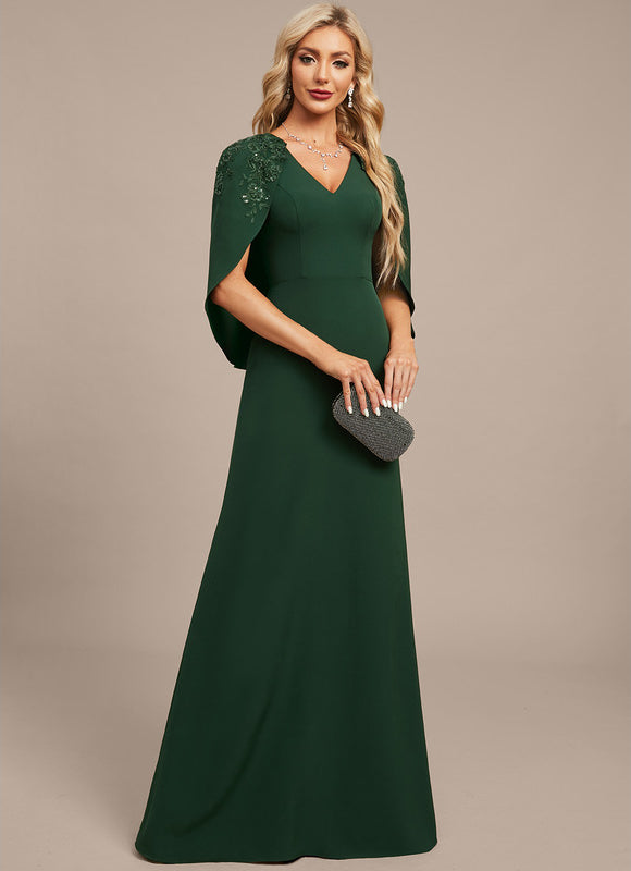 Robe Fourreau Longue Émeraude - gallery 5