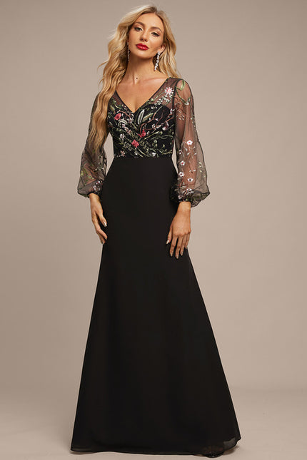 Robe Fourreau Florale Transparente - gallery 3