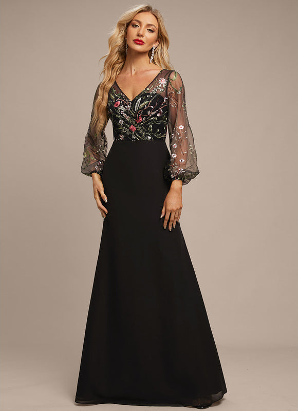 Robe Fourreau Florale Transparente - gallery 3