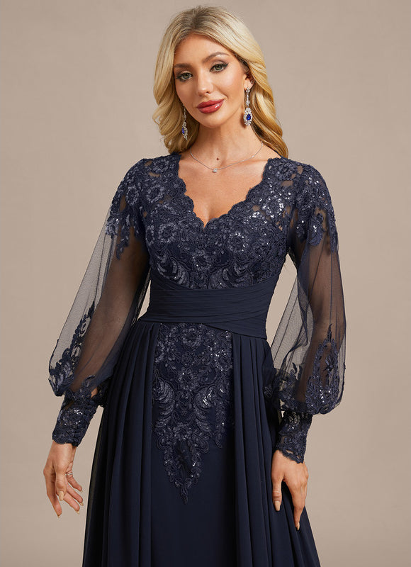 Robe Fourreau Élégante Bleu Nuit - gallery 1