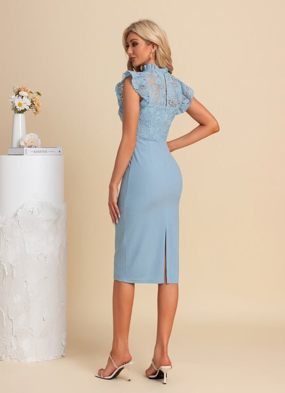 Robe Fourreau Bleu Roi - gallery 1