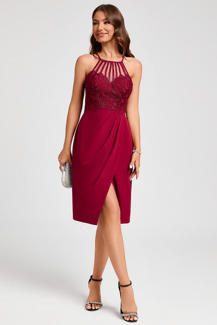 Robe Fourreau Vaporeuse Marine - gallery 1