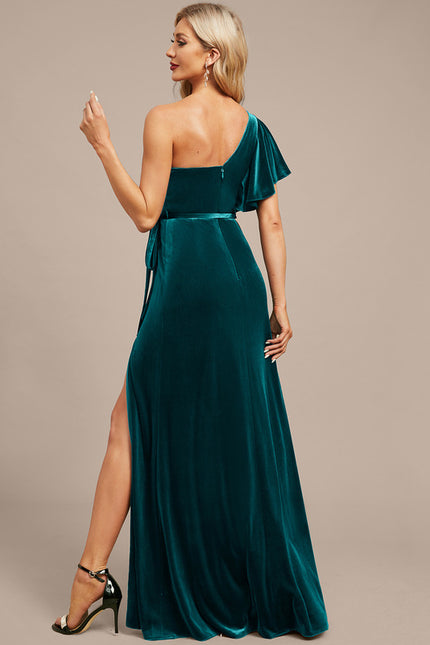 Robe Fourreau Velours Émeraude - gallery 7