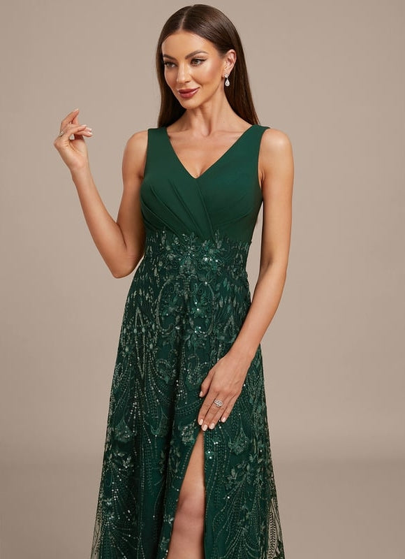 Robe Fourreau Vert Emeraude - gallery 1