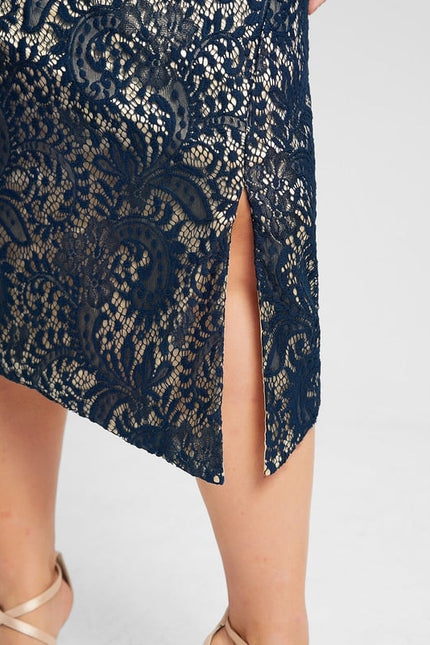 Robe Fourreau Mystère Marine - gallery 9