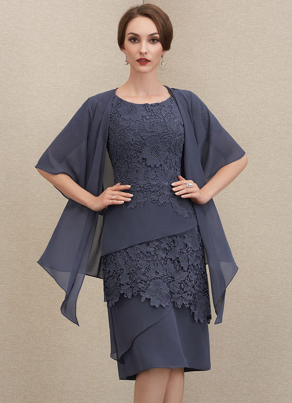 Robe Fourreau Dentelle Charbon