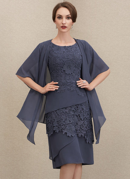 Robe Fourreau Dentelle Charbon