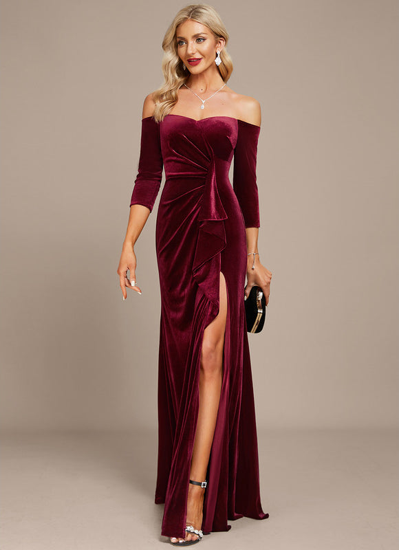 Robe Fourreau Velours Bohème - gallery 2