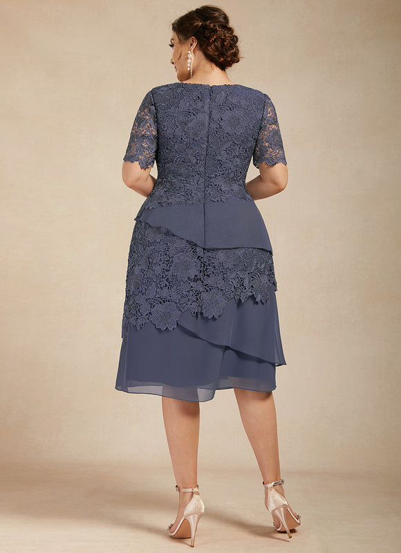 Robe Fourreau Dentelle Charbon - gallery 8