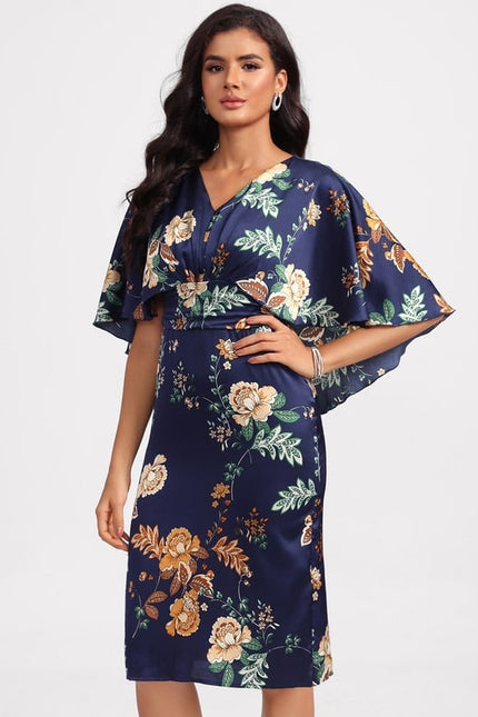 Robe Fourreau Fleur De Satin - gallery 5