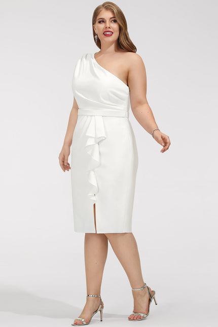 Robe Fourreau Asymétrique Élégante - gallery 8