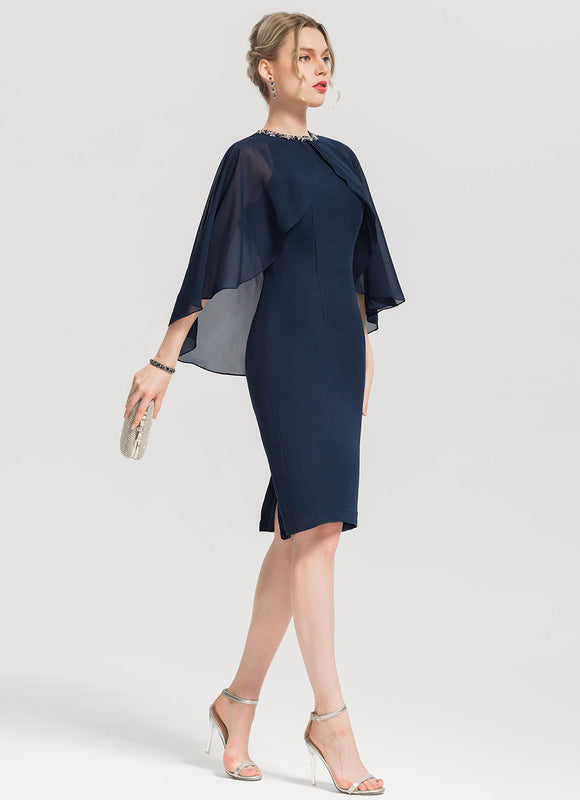 Robe Fourreau Velours Nocturne - gallery 5