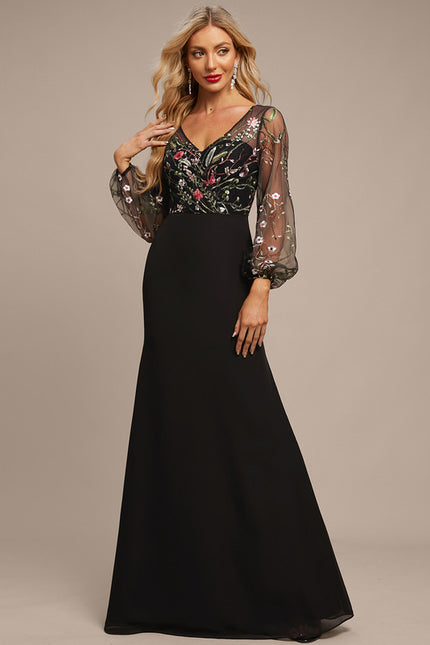 Robe Fourreau Florale Transparente - gallery 2