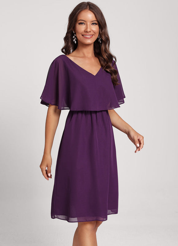 Robe Fourreau Élégante Manches Bouffantes