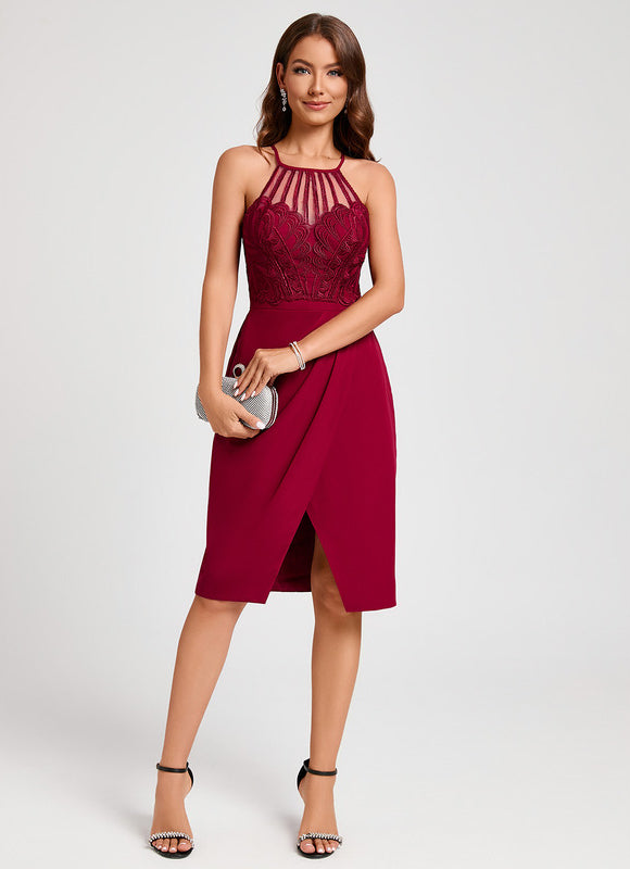 Robe Fourreau Vaporeuse Marine - gallery 2