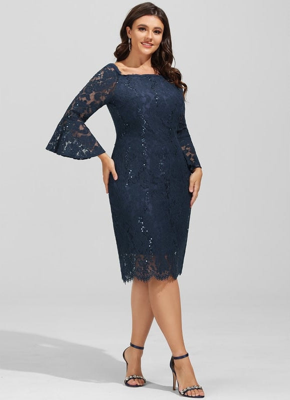 Robe Fourreau Dentelle Chic - gallery 7