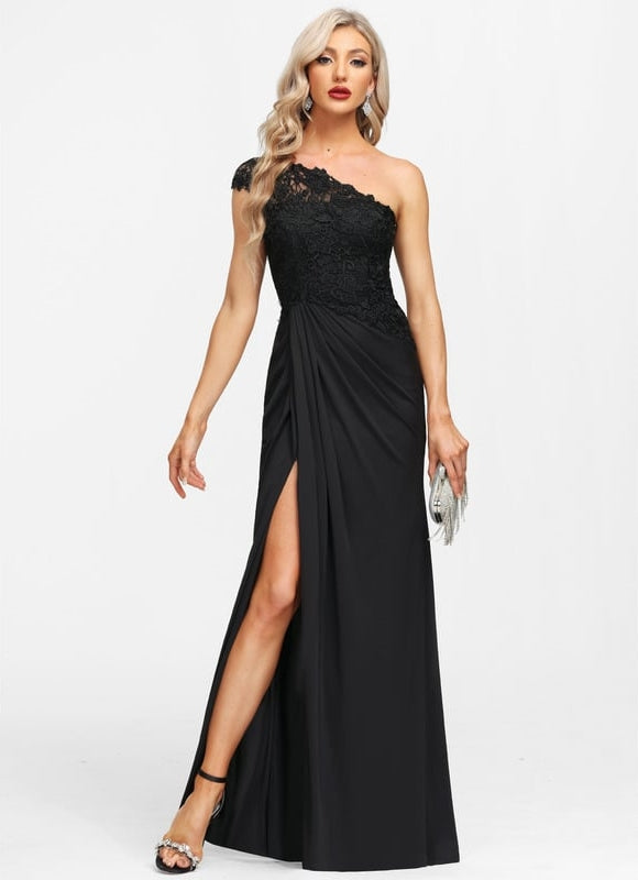 Robe Fourreau Éclat Noir Serenité