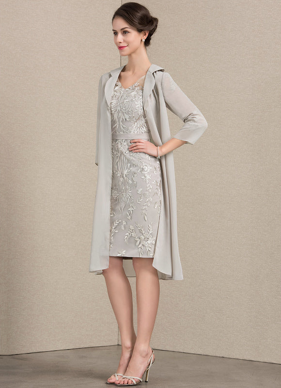 Robe Fourreau Élégance Grise - gallery 3