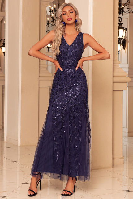 Robe Fourreau Maxi Tulle Scintillant