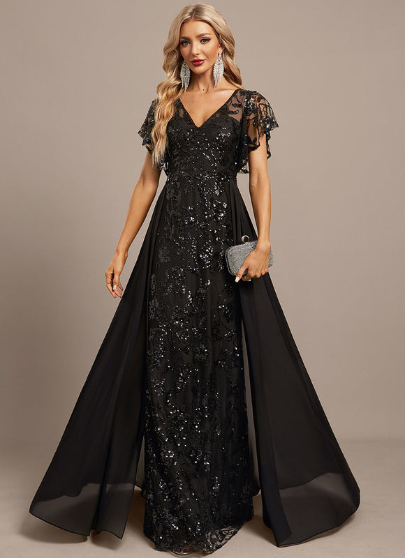Robe Fourreau De Soirée Noire - gallery 4
