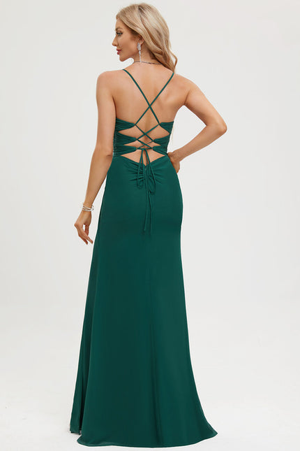 Robe Fourreau Émeraude Fluide - gallery 4