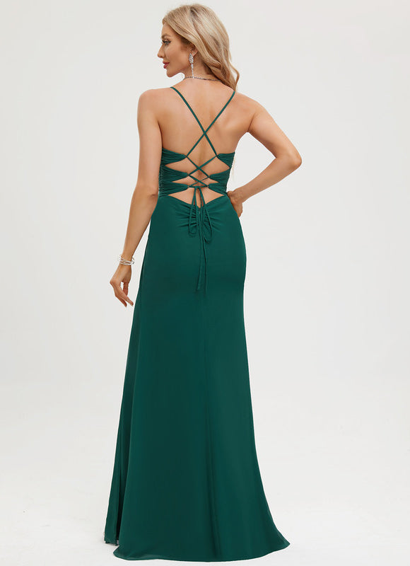 Robe Fourreau Émeraude Fluide - gallery 4