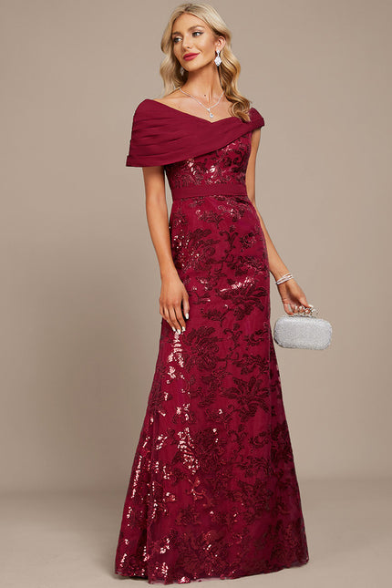 Robe Fourreau Bordeaux Glamour