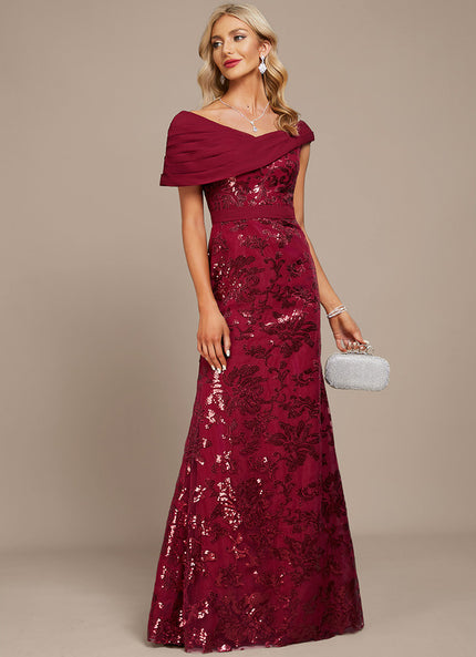 Robe Fourreau Bordeaux Glamour