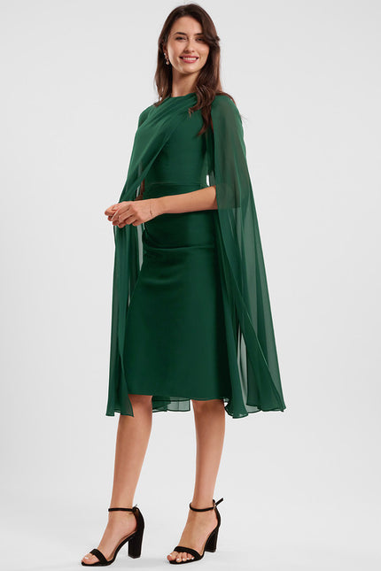 Robe Fourreau Vert Sauge - gallery 3