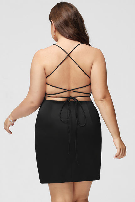 Robe Fourreau Satinée Minimaliste - gallery 7