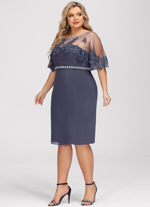 Robe Fourreau Nuit Marine Chic - gallery 8