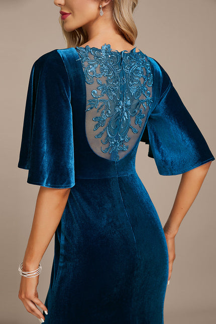 Robe Fourreau Velours Élégante - gallery 1