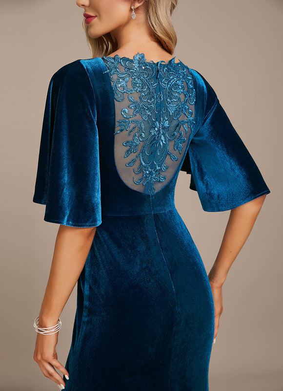 Robe Fourreau Velours Élégante - gallery 1