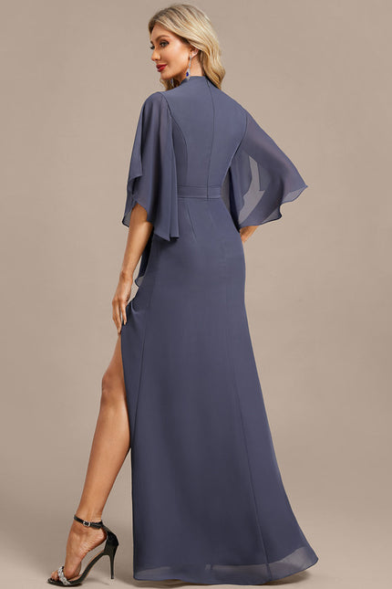 Robe Fourreau Fluide Mauve - gallery 6