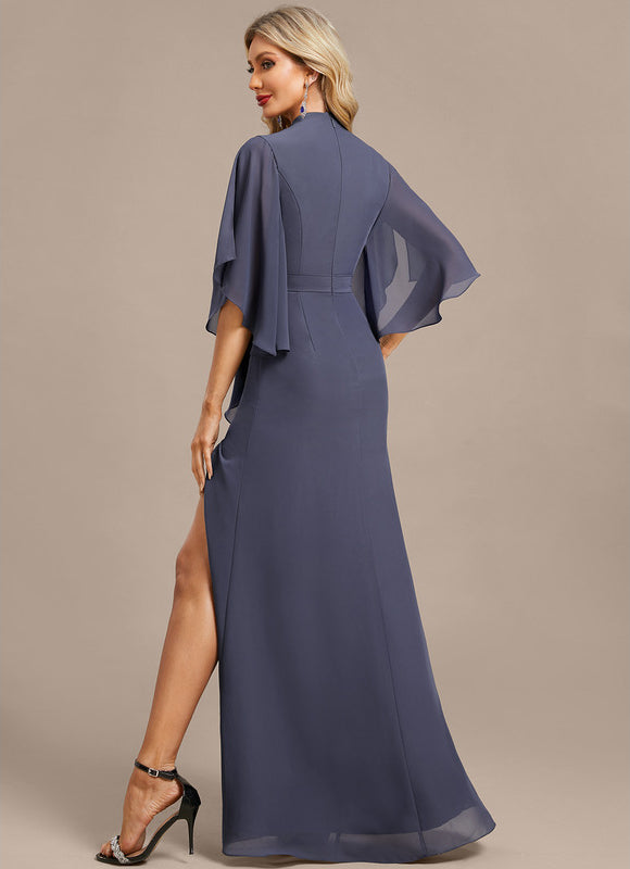 Robe Fourreau Fluide Mauve - gallery 6