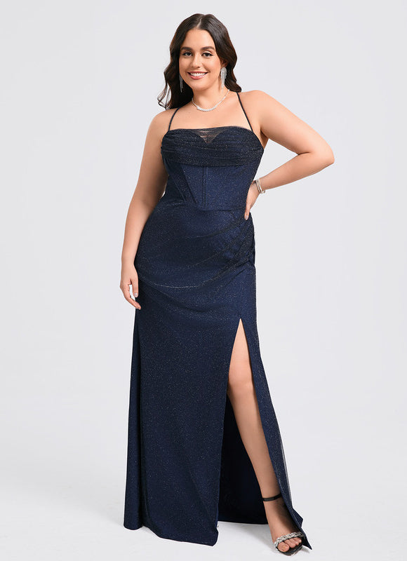 Robe Fourreau Scintillante Évasée - gallery 7