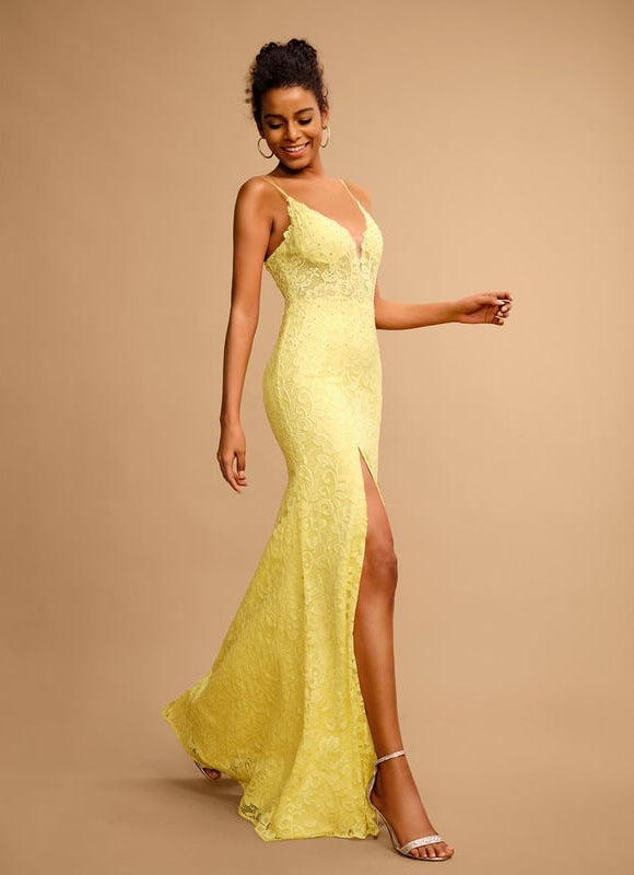 Robe Fourreau Jaune Lumineux - gallery 5