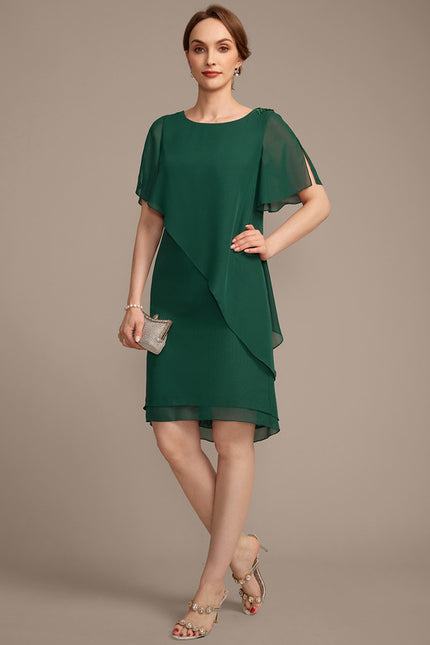 Robe Fourreau Mousseline Asymétrique