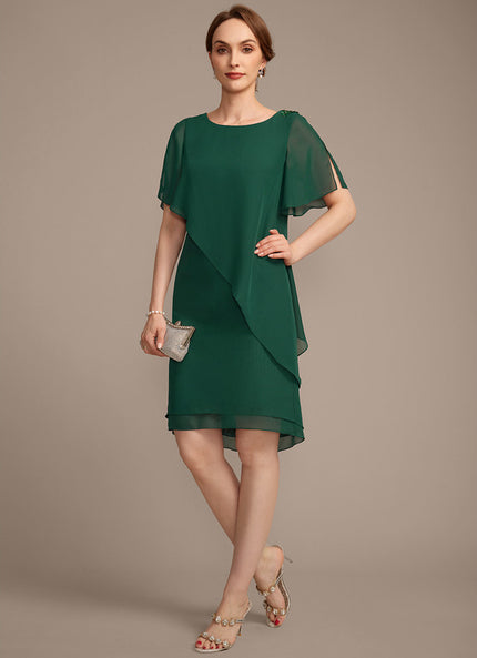 Robe Fourreau Mousseline Asymétrique