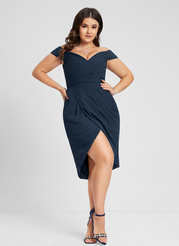 Robe Fourreau Écrue Flottante - gallery 6