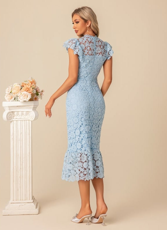 Robe Longue Fourreau Dentelle - gallery 5